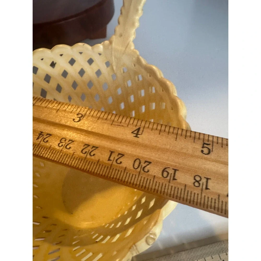 EMSA West Germany Woven Plastic Easter Basket Vintage Mid Century‎